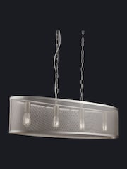 Searchlight Silver Chantilly Diner Bar Ceiling Light - Image 2 of 3