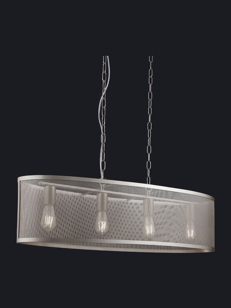 Searchlight Silver Chantilly Diner Bar Ceiling Light - Image 2 of 3