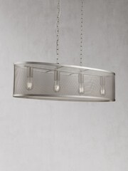 Searchlight Silver Chantilly Diner Bar Ceiling Light - Image 3 of 3