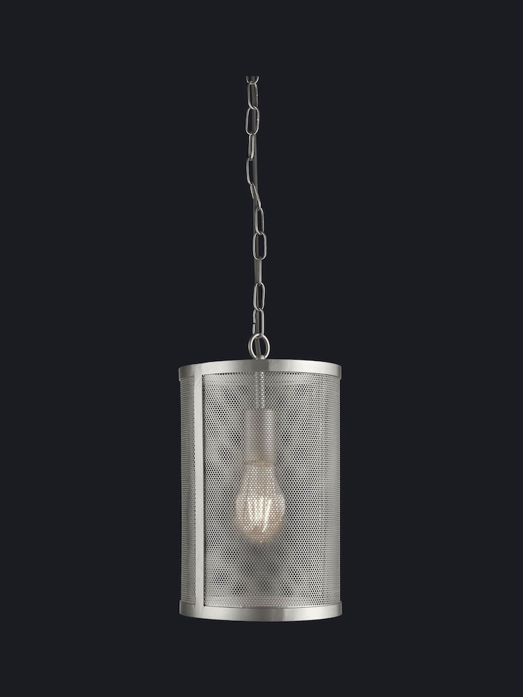 Searchlight Matt Silver Chantilly Ceiling Light Pendant - Image 1 of 2