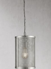 Searchlight Matt Silver Chantilly Ceiling Light Pendant - Image 2 of 2