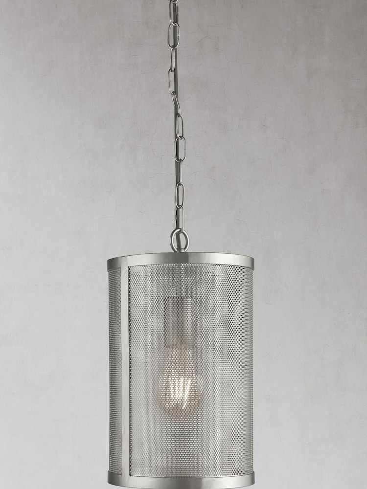 Searchlight Matt Silver Chantilly Ceiling Light Pendant - Image 2 of 2