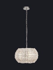 Searchlight Clear/Chrome Zaza 3 Light Ceiling Light - Image 1 of 2
