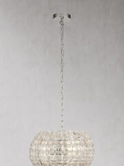 Searchlight Clear/Chrome Zaza 3 Light Ceiling Light - Image 2 of 2