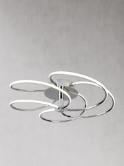 Searchlight Harlan 5 Light Chrome Flush Ceiling Light - Image 2 of 2