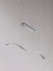 Searchlight Mayfield Silver & Nickel Bar Ceiling Light Pendant - Image 2 of 2