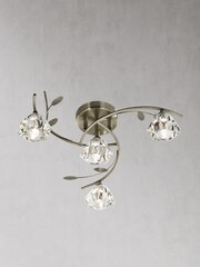 Searchlight Nanti  4 Light Antique Brass Semi-Flush Ceiling Light - Image 1 of 2