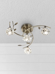 Searchlight Nanti  4 Light Antique Brass Semi-Flush Ceiling Light - Image 2 of 2
