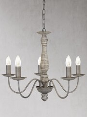 Searchlight Esme 5 Light Grey Ceiling Light - Image 2 of 2