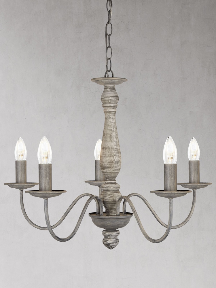 Searchlight Esme 5 Light Grey Ceiling Light - Image 2 of 2