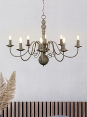 Searchlight Fairmont 8 Light Grey Ceiling Light - Image 1 of 2