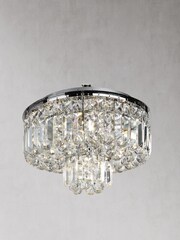 Searchlight Tallulah 5 Light Crystal Flush Ceiling Light - Image 2 of 2