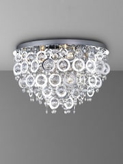 Searchlight Swing 5 Light Chrome Flush Ceiling Light - Image 1 of 2