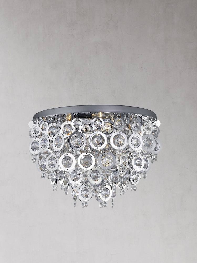 Searchlight Swing 5 Light Chrome Flush Ceiling Light - Image 2 of 2