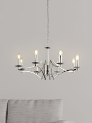 Searchlight Delilah 8 Light Chrome Ceiling Light - Image 1 of 2