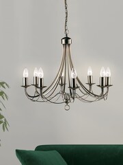 Searchlight Candella 8 Light Antique Brass Ceiling Light - Image 1 of 2