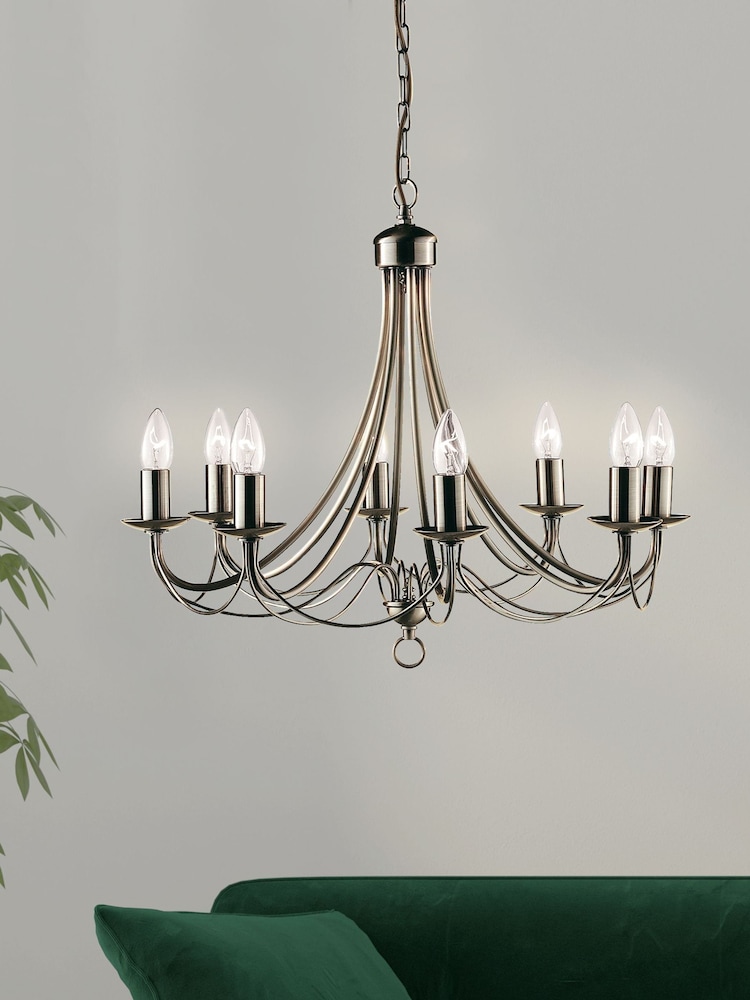 Searchlight Candella 8 Light Antique Brass Ceiling Light - Image 1 of 2