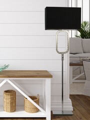 Searchlight Chrome/Black Bowe Floor Lamp - Image 1 of 3