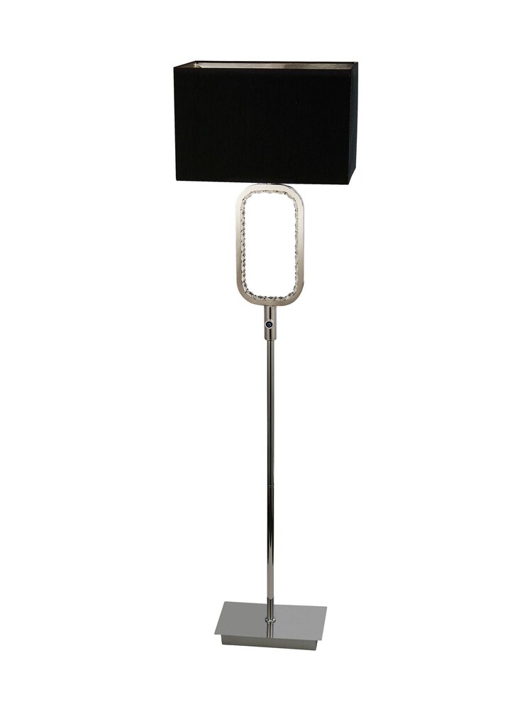 Searchlight Chrome/Black Bowe Floor Lamp - Image 2 of 3