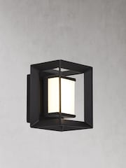 Searchlight Bowe Rectangular Black & White LED Wall Light - Image 2 of 2