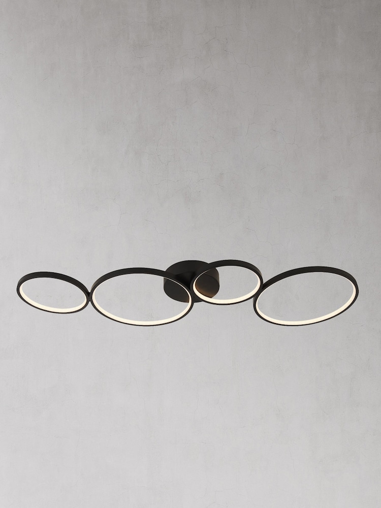 Searchlight Ugo 4 Light Matt Black Flush Ceiling Light - Image 2 of 2