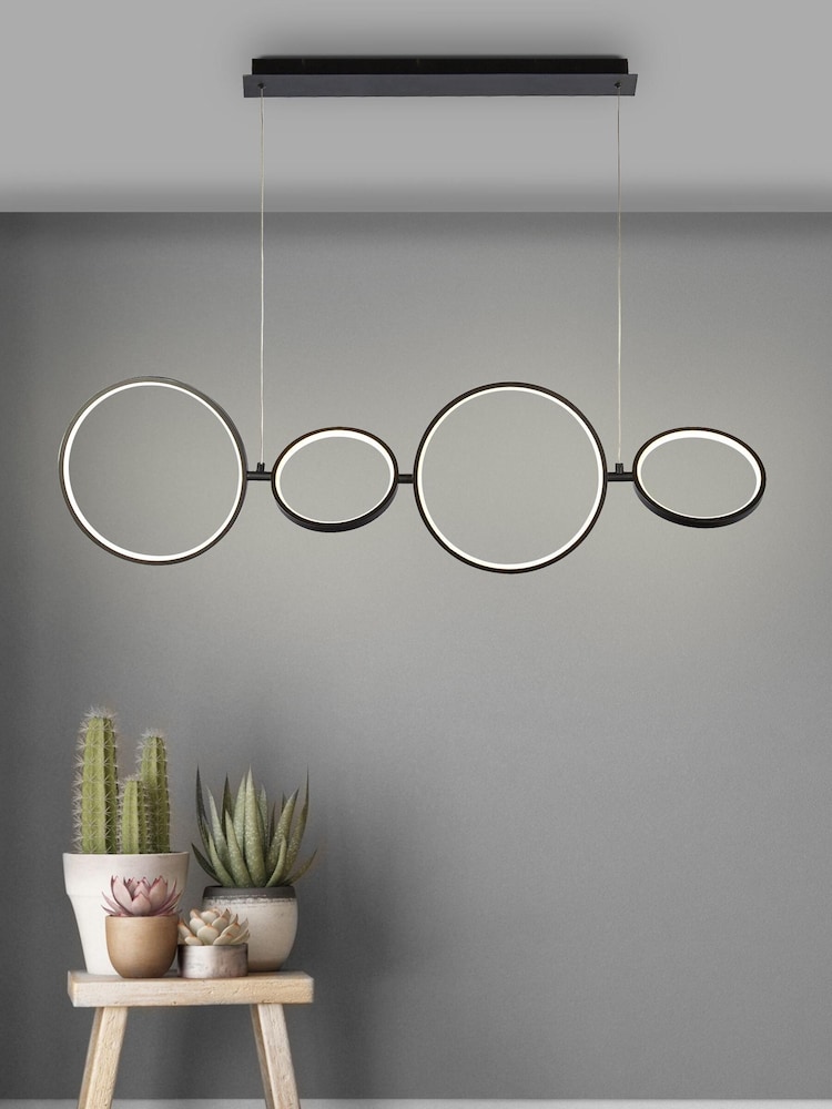 Searchlight Ugo 4 Light Matt Black Ceiling Light Pendant - Image 1 of 2