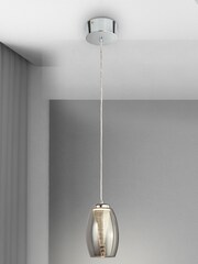 Searchlight Giana Smoked Glass Ceiling Light Pendant - Image 1 of 2