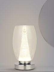Searchlight Giana Chrome & Clear Glass Table Lamp - Image 1 of 2