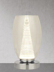 Searchlight Giana Chrome & Clear Glass Table Lamp - Image 2 of 2