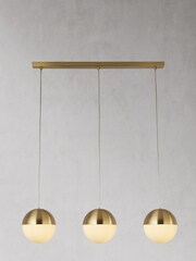 Searchlight Circe 3 Light Satin Brass Bar Ceiling Light Pendant - Image 2 of 2