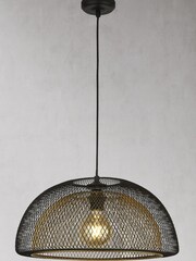 Searchlight Galen Layered Mesh Matt Black Ceiling Pendant - Image 2 of 2