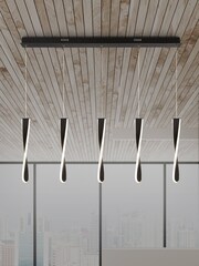 Searchlight Glacier 5 Light LED Bar Ceiling Light Pendant - Image 1 of 1