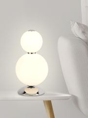 Searchlight Acre 2 Light Chrome Table Lamp - Image 2 of 2