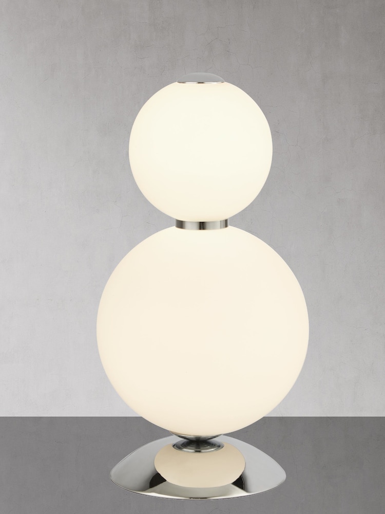 Searchlight Acre 2 Light Chrome Table Lamp - Image 3 of 3