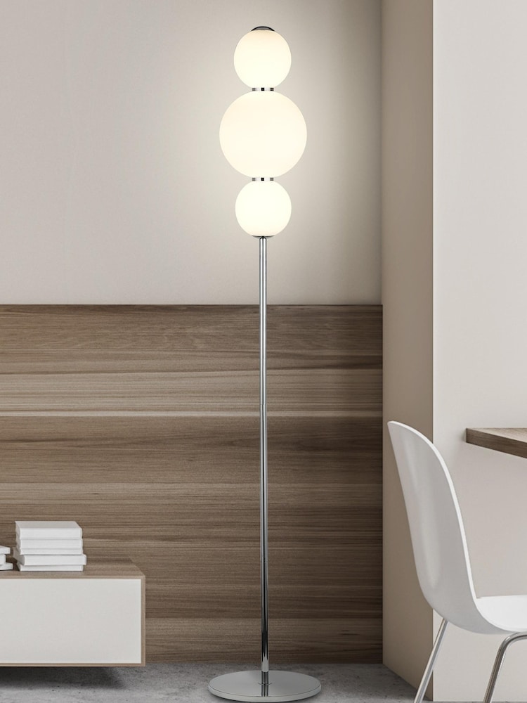 Searchlight Chrome Acre 2 Light Floor Light - Image 1 of 2
