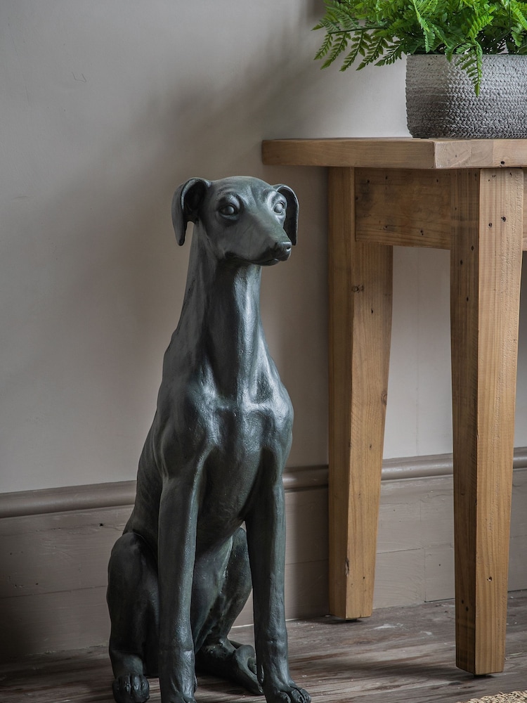Gallery Home Black Nicholas Sitting Hound - Image 1 of 4