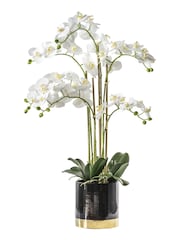 Gallery Home White Artificial Orchid In Pot - Image 2 of 2