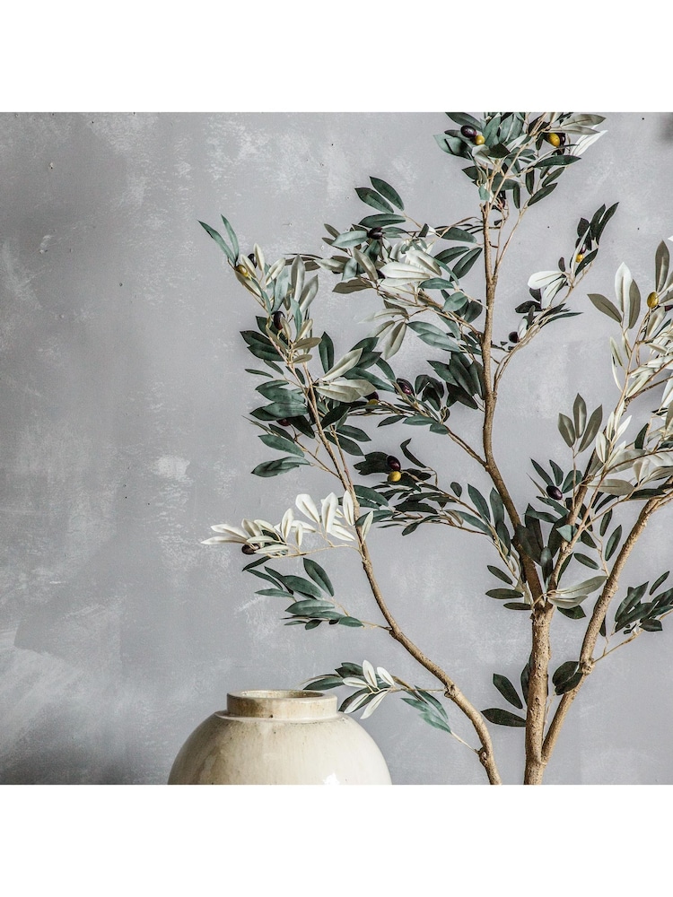Gallery Home Green Artificial Medium Olive Tree In Pot - Image 2 of 5