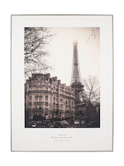 Pacific Black Mono Paris Print With Silver Frame - Image 1 of 5
