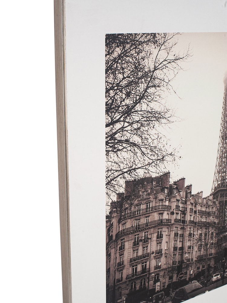 Pacific Black Mono Paris Print With Silver Frame - Image 2 of 5