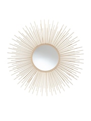 Pacific Gold Starburst Round Wall Mirror - Image 2 of 4