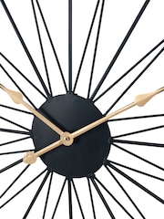 Pacific Black Black & Gold Metal Geo Design Round Wall Clock - Image 3 of 5
