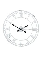 Pacific Grey Soft Grey Metal Round Wall Clock - Image 2 of 6