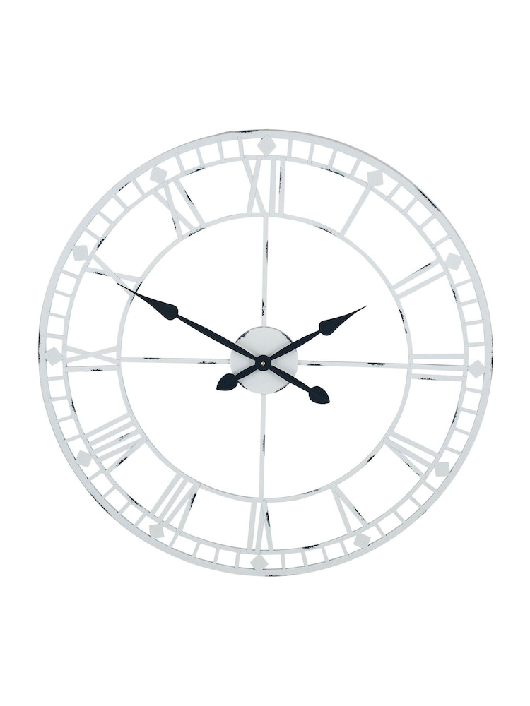 Pacific Grey Soft Grey Metal Round Wall Clock - Image 2 of 6