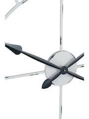 Pacific Grey Soft Grey Metal Round Wall Clock - Image 3 of 6