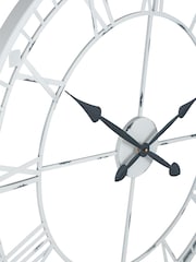 Pacific Grey Soft Grey Metal Round Wall Clock - Image 4 of 6