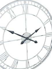 Pacific Grey Soft Grey Metal Round Wall Clock - Image 5 of 6
