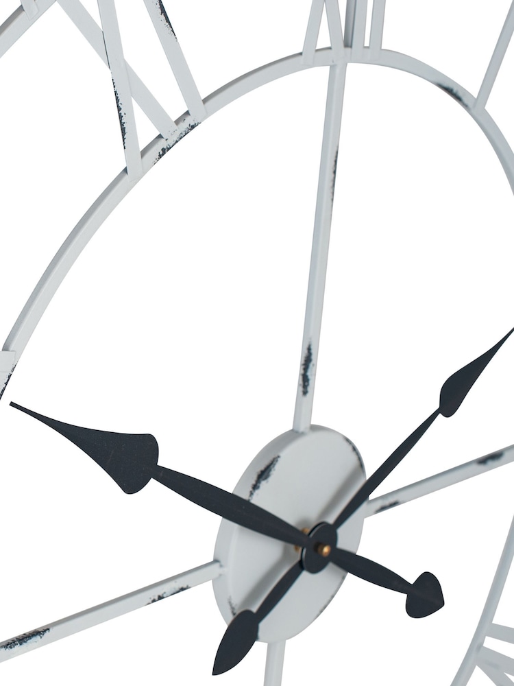 Pacific Grey Soft Grey Metal Round Wall Clock - Image 6 of 6
