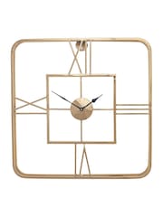 Pacific Gold Gold Metal Square Wall Clock - Image 2 of 5