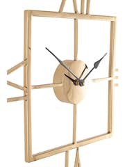 Pacific Gold Gold Metal Square Wall Clock - Image 4 of 5